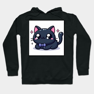 Kawaii Black Cat Hoodie